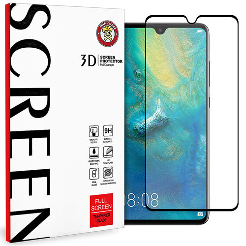 Full Coverage Tempered Glass Screen Protector for Huawei Mate 20 - Black